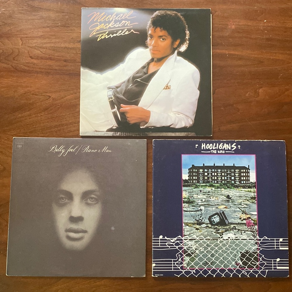 Record Bundle: Billy Joel, The Who, Michael Jackson